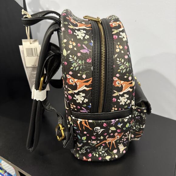 Bambi & Forest Friends Floral Mini Backpack Disney Parks Loungefly NWT main image 6